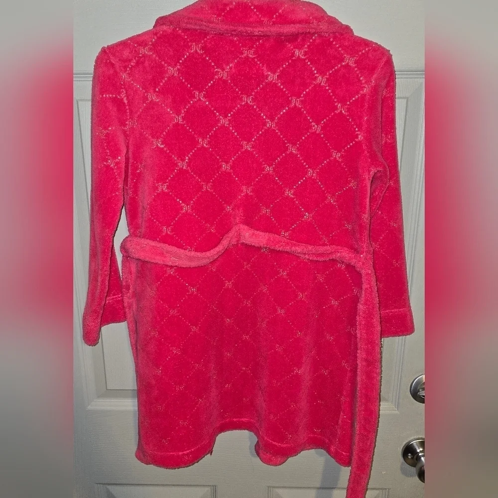 Juicy Couture Hot Pink w/ Gold All Over Print JC Logo Childs Girls Youth 6 6X S